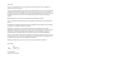 Letter from Keir Starmer MP