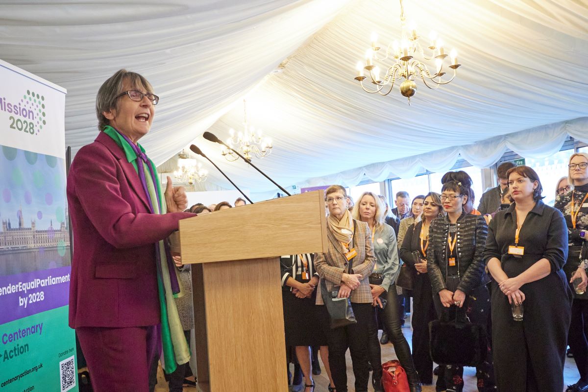 Helen P speaking at Celebrating women in parliament