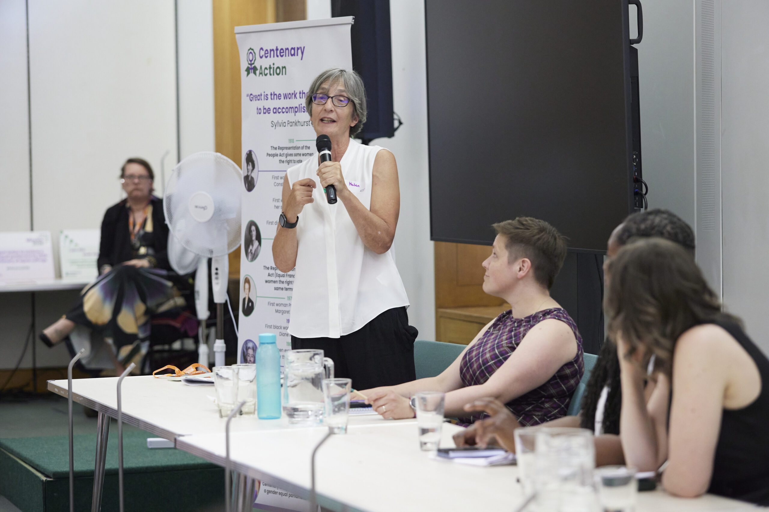 Helen Pankhurst speaking at 1st July event
