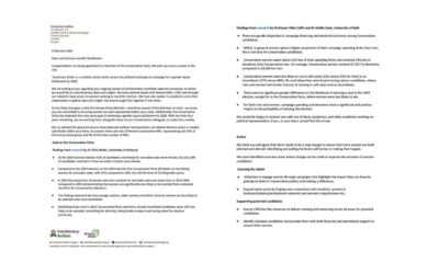 Letter to Conservative Chairmen