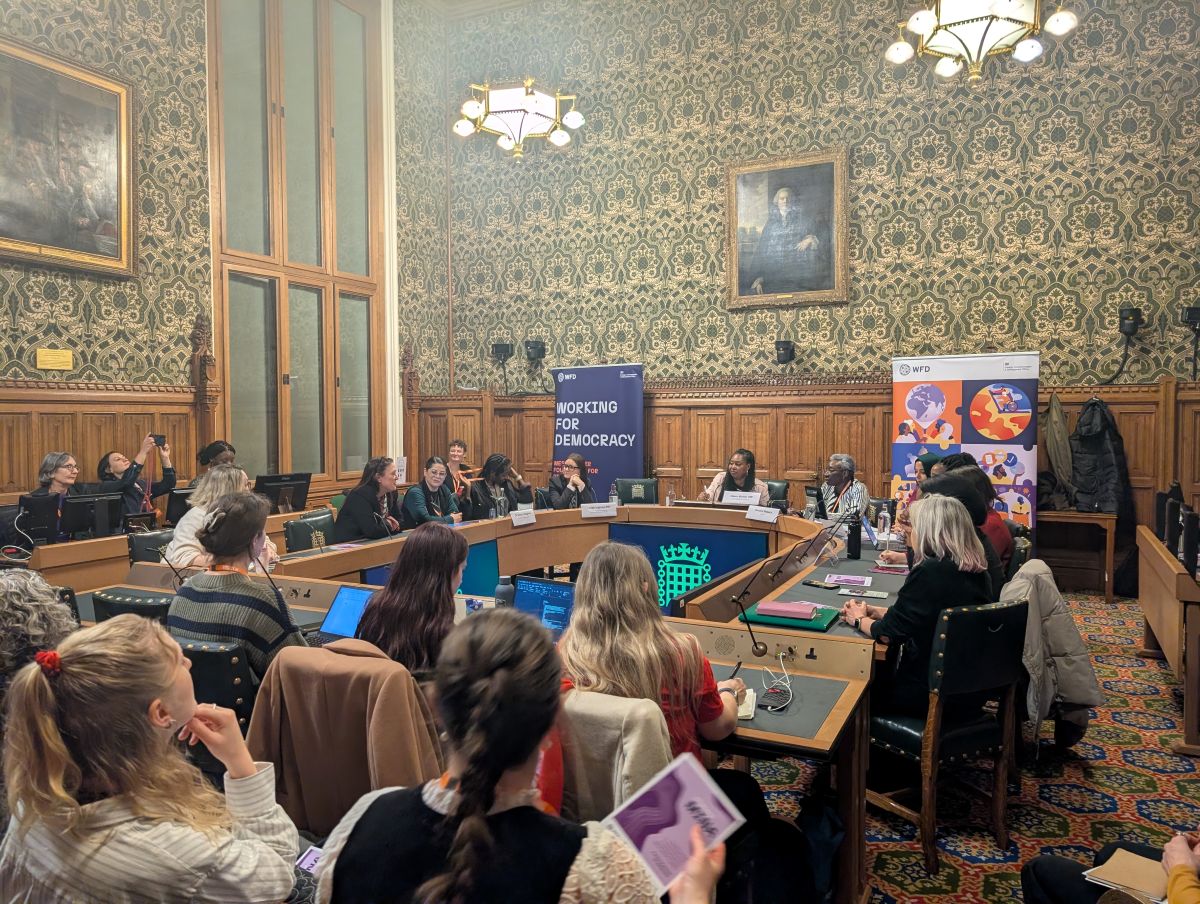 Photograph of the panel at How Parliaments can Address Violence Against Women in Politics